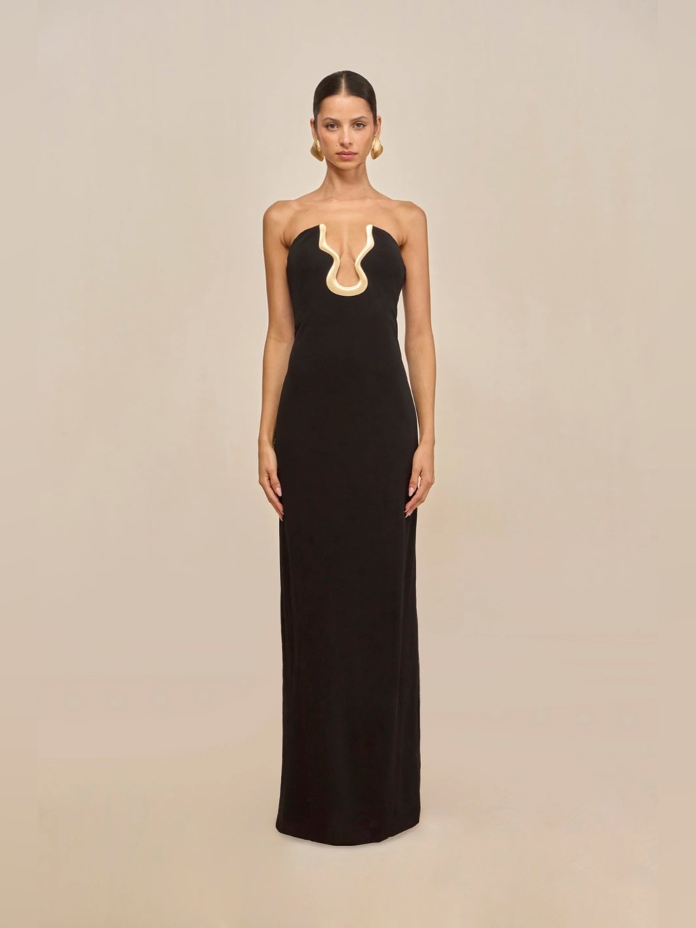 Cult Gaia Abril Gown Dress Black Size 2
